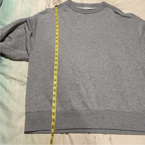 Dries Van Noten Bateau Neckline Sweatshirt with ribbon ties cinched sleeves gray - Picture 16 of 17